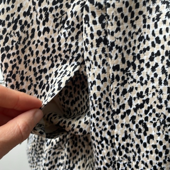 Club Monaco Leopard Varsity Spring Jacket Waist Tie Animal Blazer Zip Up XS - Picture 7 of 14